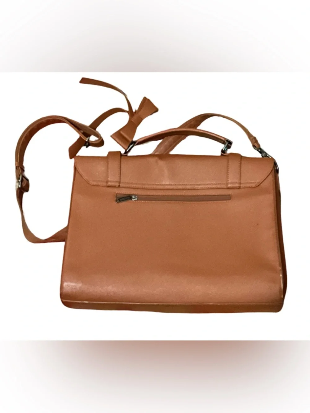 Ecosusi Brown Satchel Crossbody Laptop Messenger Briefcase Bow Bag